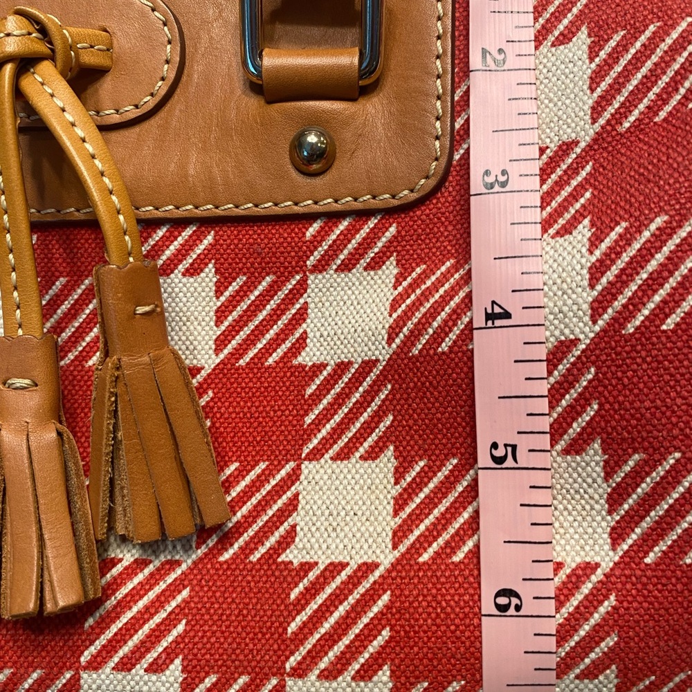 Dooney & Bourke Red and White Checkered Satchel - Picture 7 of 9